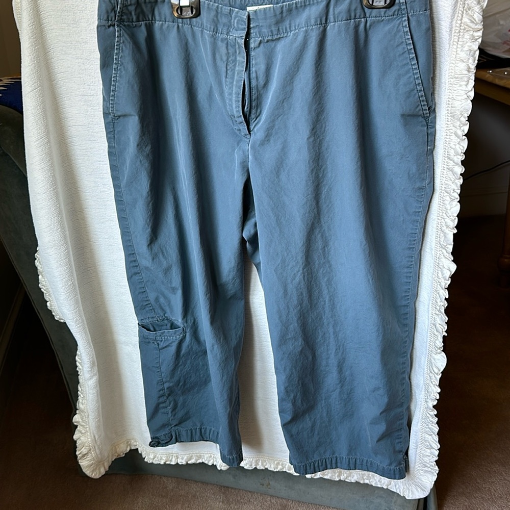 Blue capri cargo pants